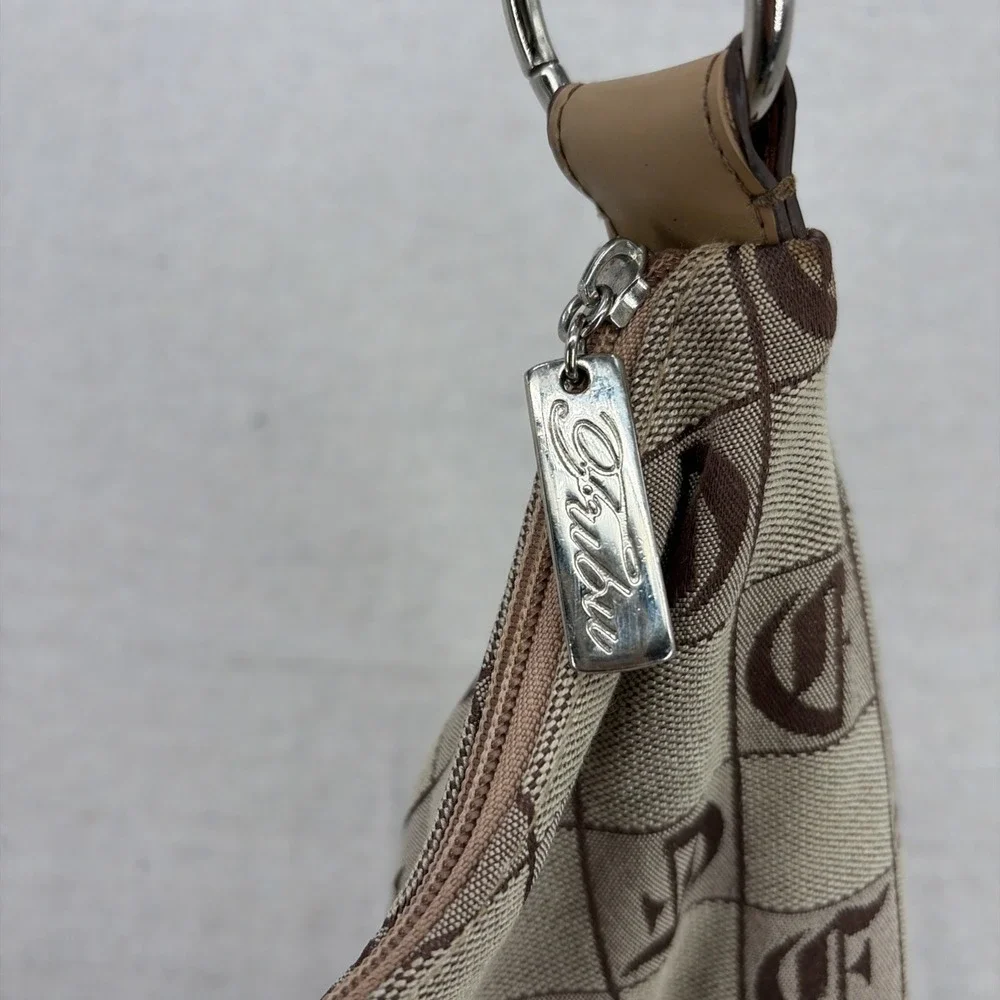 Vintage Y2K Fubu the Collection Canvas Logo Hobo Baguette Bag